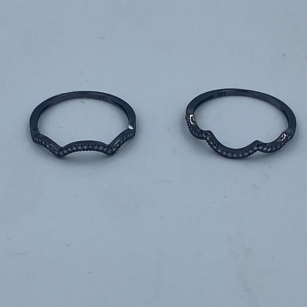 925 silver stackable Charmed Aroma rings size 9 - Picture 4 of 7